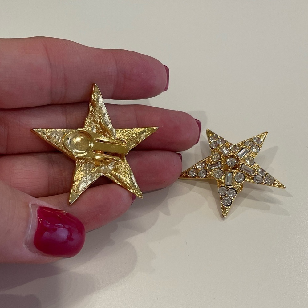 Star & crystal earrings - Picture 2 of 5